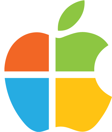 Apple - Apple And Microsoft Together Clipart (517x615), Png Download