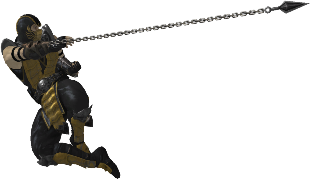Mortal Kombat Scorpion Png Free Download - Mortal Kombat Scorpion Rope Clipart (1018x589), Png Download