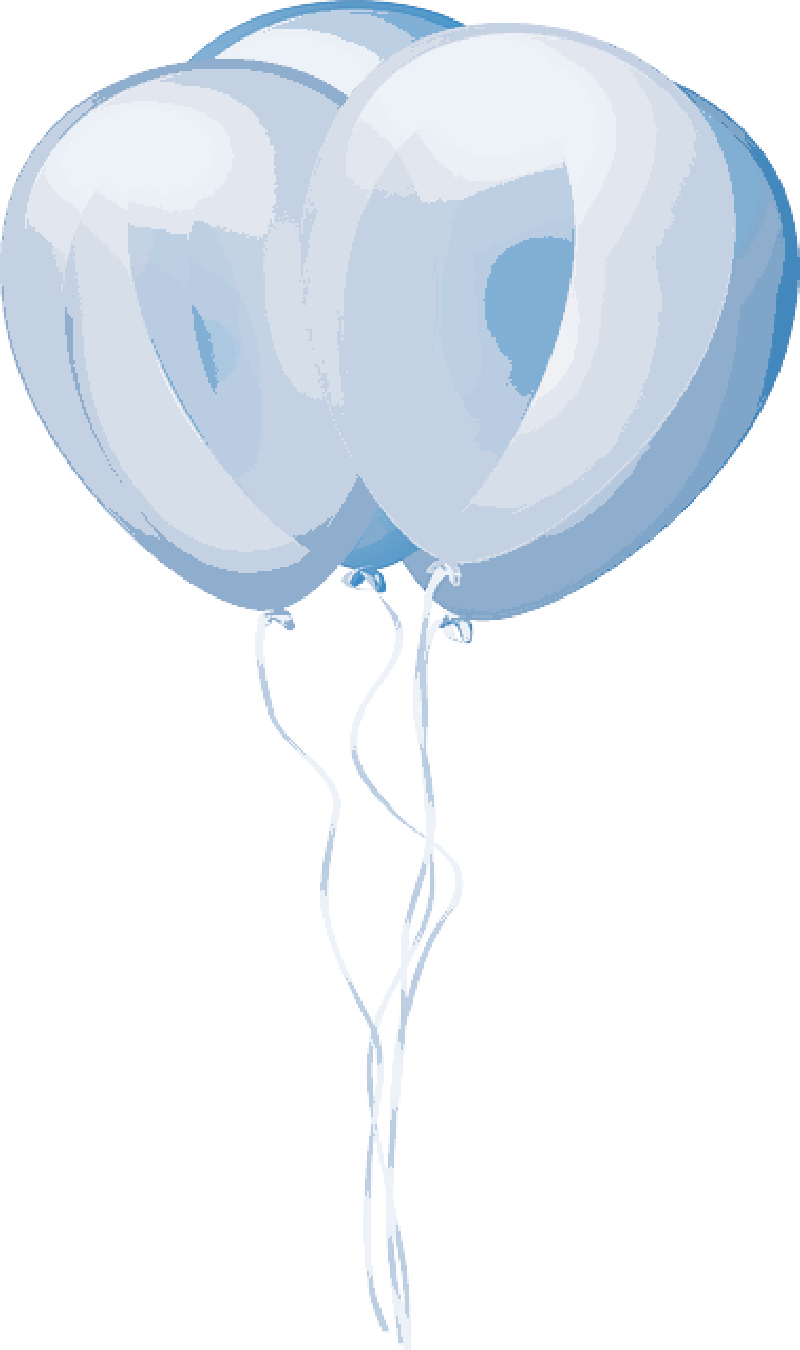 Balloon, Party, Celebration, Transparent - Blue Cartoon Balloon Transparent Clipart (800x1350), Png Download