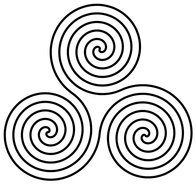Triple Spiral Symbol - Triple Spiral Clipart (643x600), Png Download