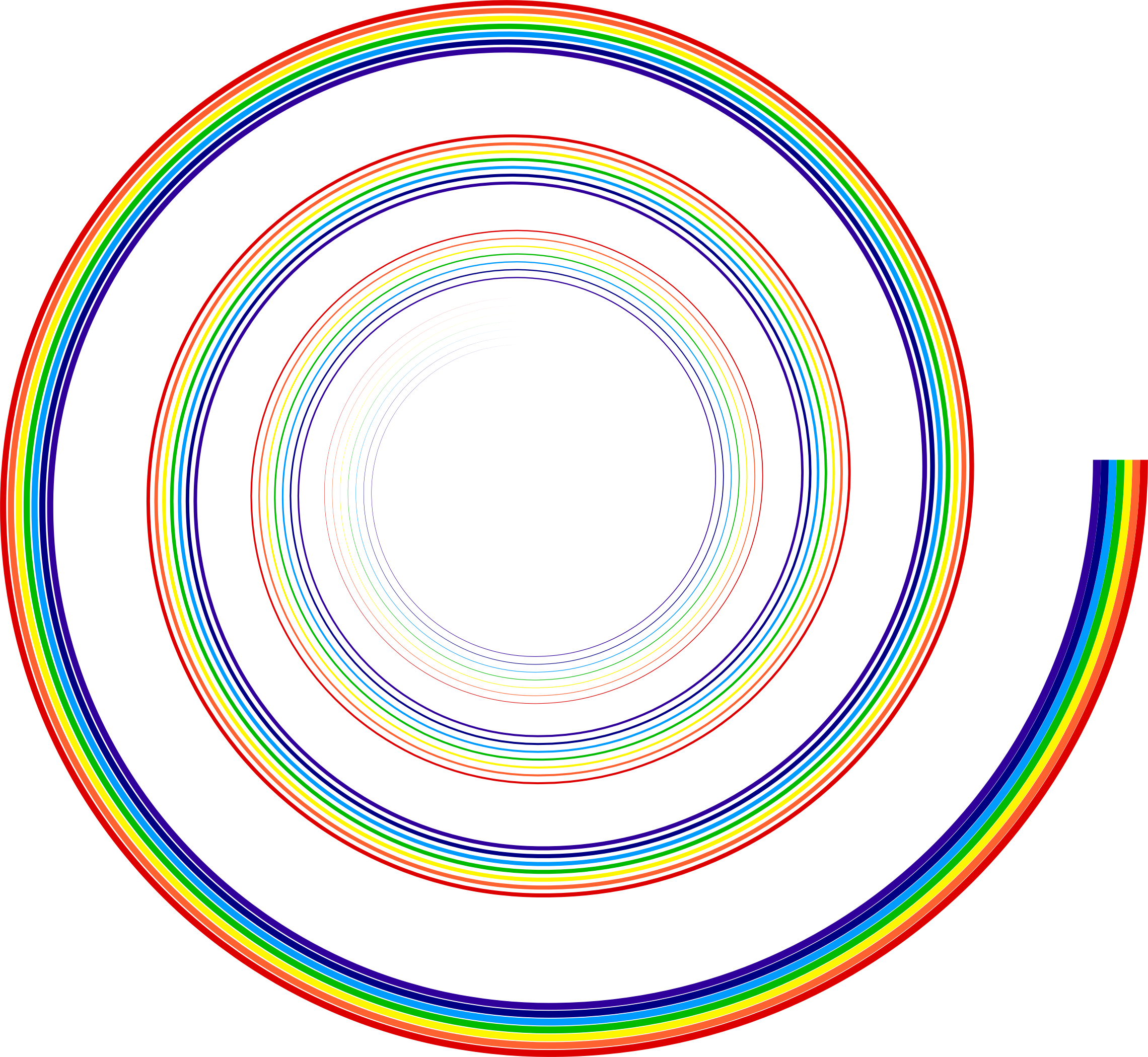 This Free Icons Png Design Of Rainbow Spiral Clipart (2280x2100), Png Download