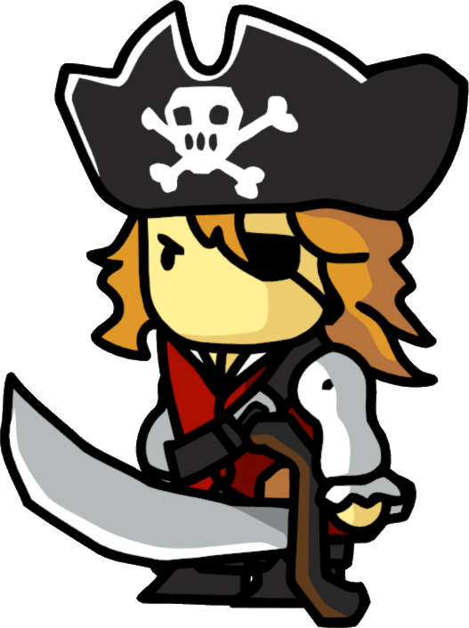 Pirate Png High-quality Image - Scribblenauts Pirate Clipart (527x706), Png Download