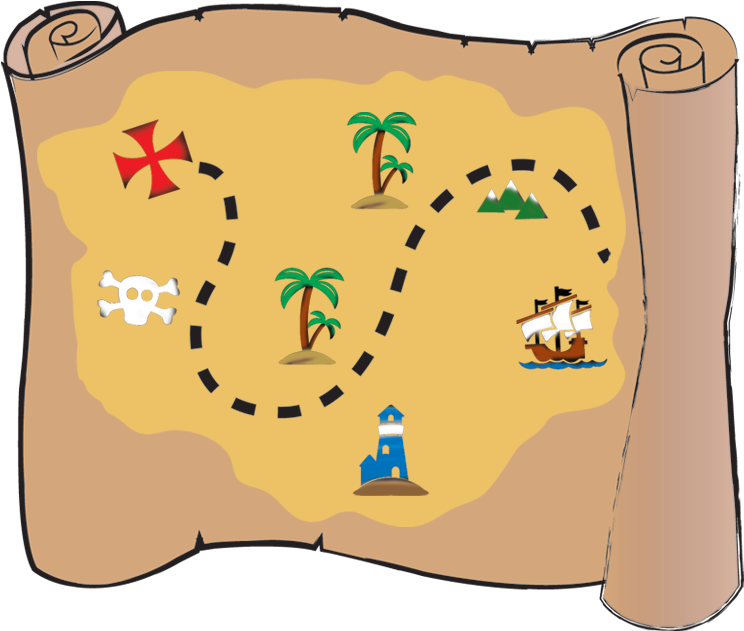 792 X 671 15 - Pirate Treasure Map Png Clipart (792x671), Png Download