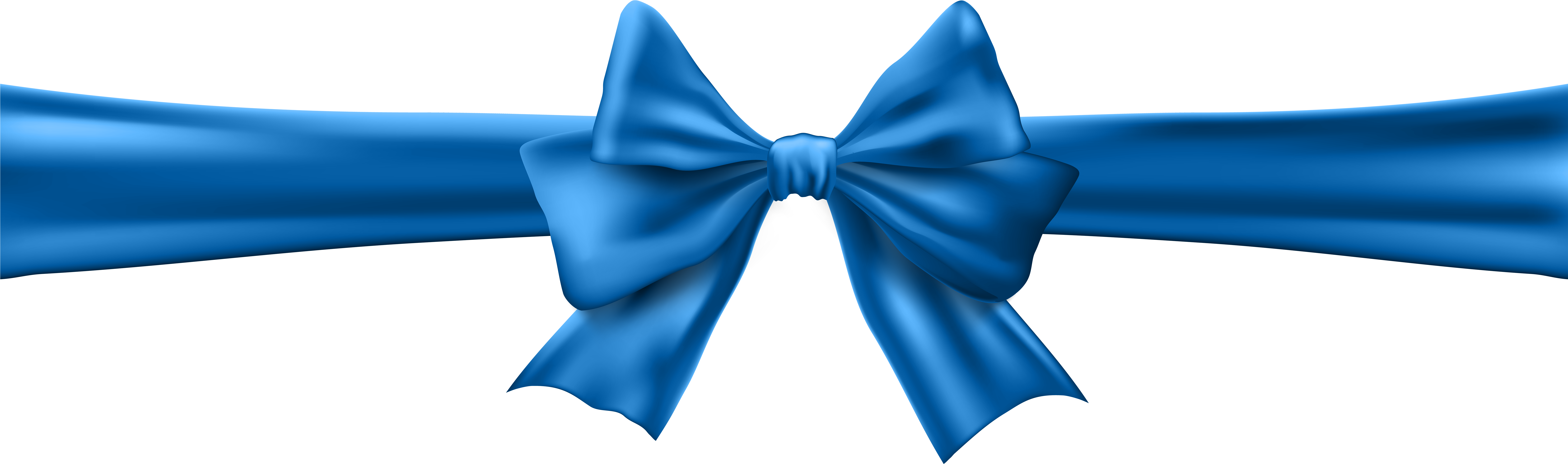 Blue Bow Ribbon Png Clipart (8000x2430), Png Download