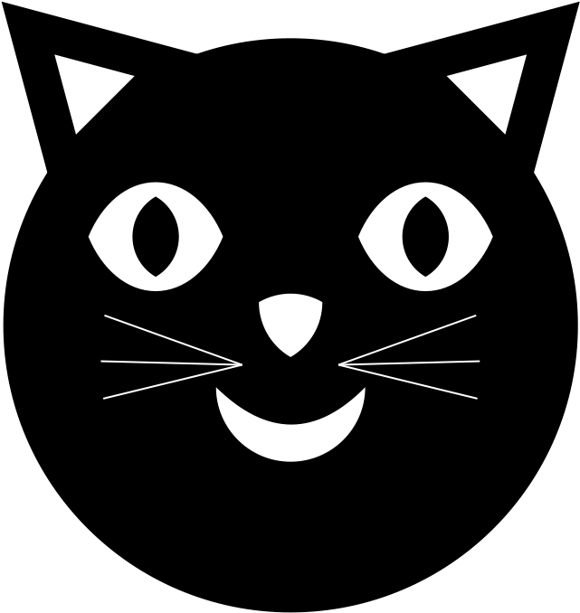 Black Cat Face Clip Art - Clipart Black Cat Face - Png Download (720x720), Png Download