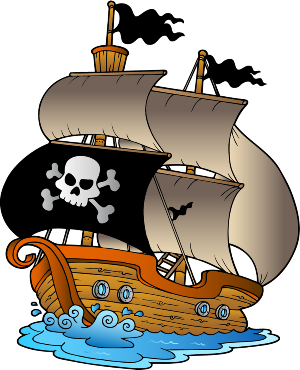 Pirate Ship Plus - Pirate Ship Free Clip Art - Png Download (600x739), Png Download