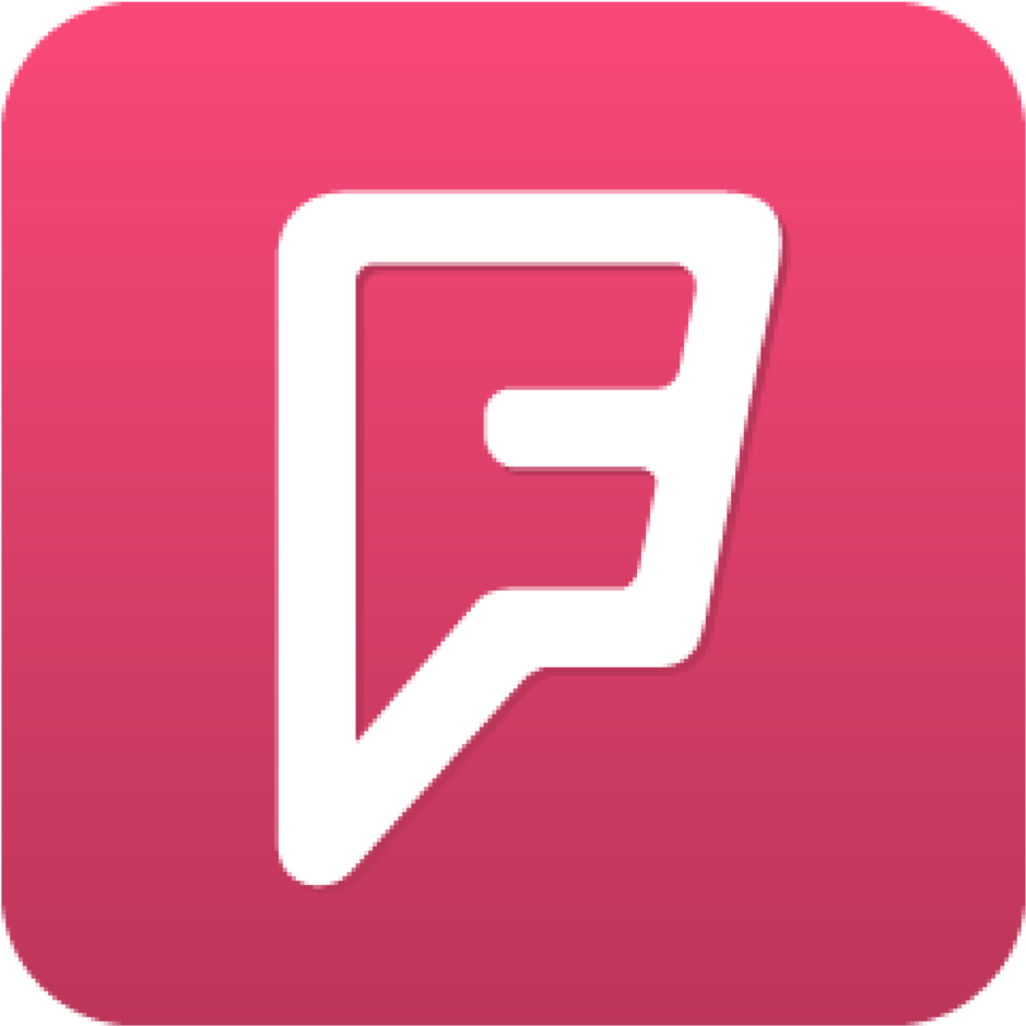 F - Foursquare Clipart (1000x1000), Png Download