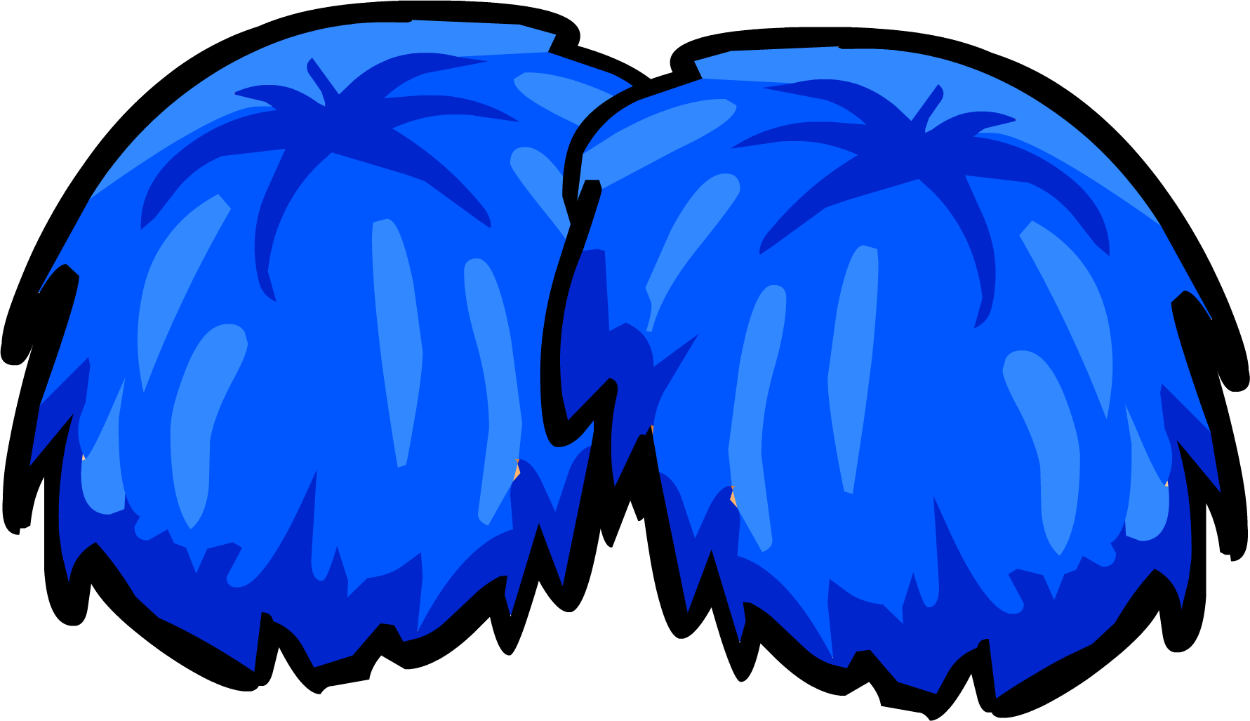 Pom Pom Clipart - Blue Pom Poms Clipart - Png Download (1781x1027), Png Download