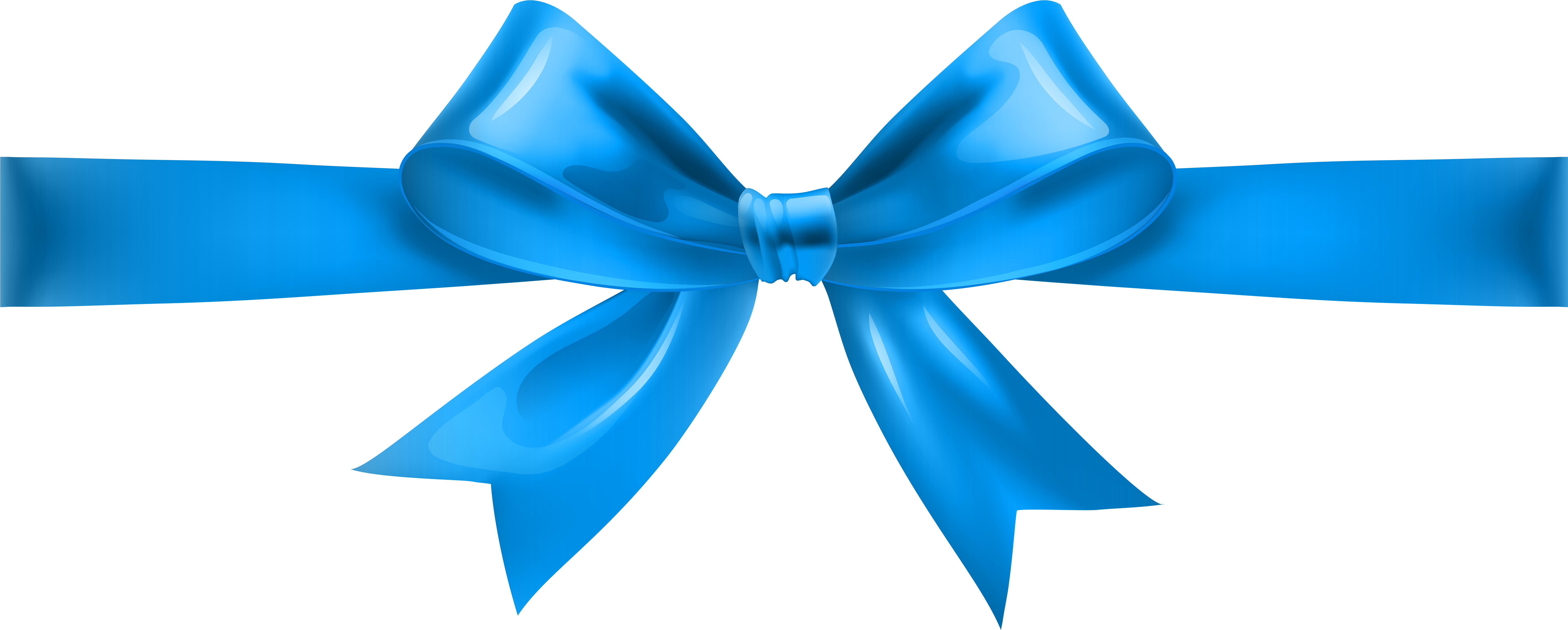 Blue Bow Ribbon Png Clipart (8000x3292), Png Download