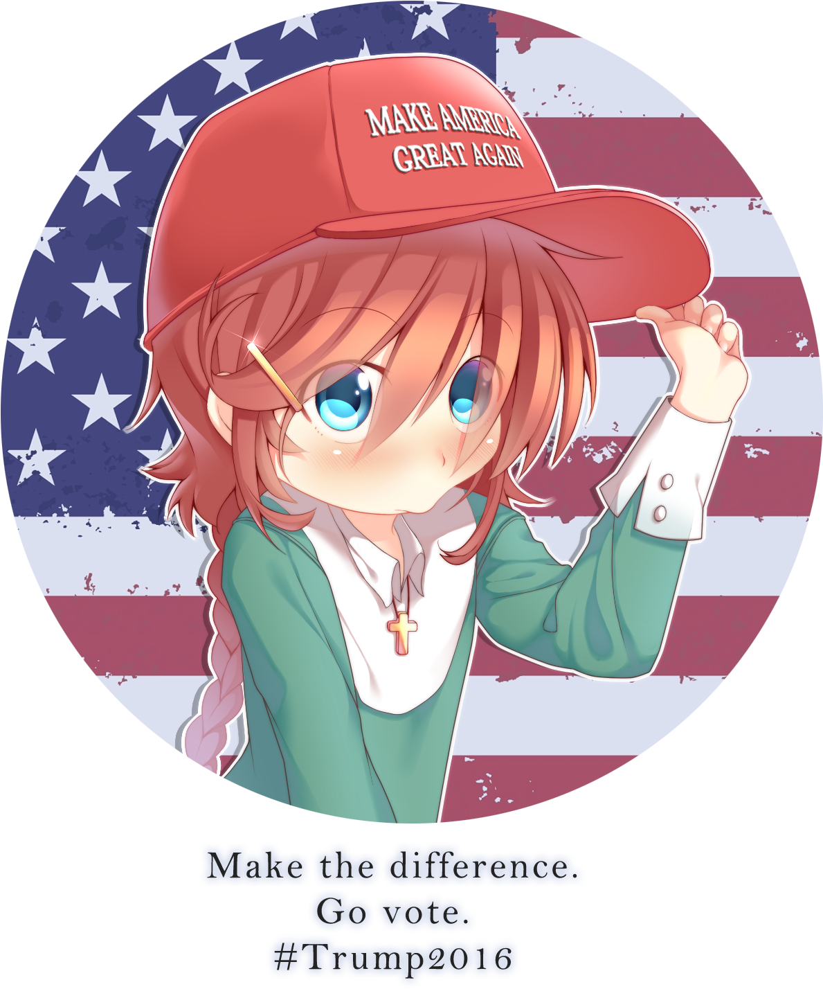 Christ Chan Makes America Great Again - Make America Great Again Chan Clipart (1300x1500), Png Download