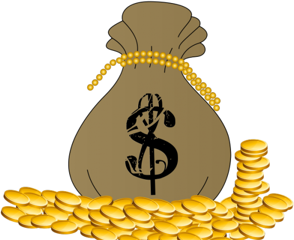 Us Coins Cliparts Free Download Clip Art - Bag Of Gold Png Transparent Png (640x480), Png Download