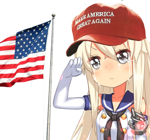 Anime For Trump On Twitter - United States Anime Girl Clipart (600x561), Png Download