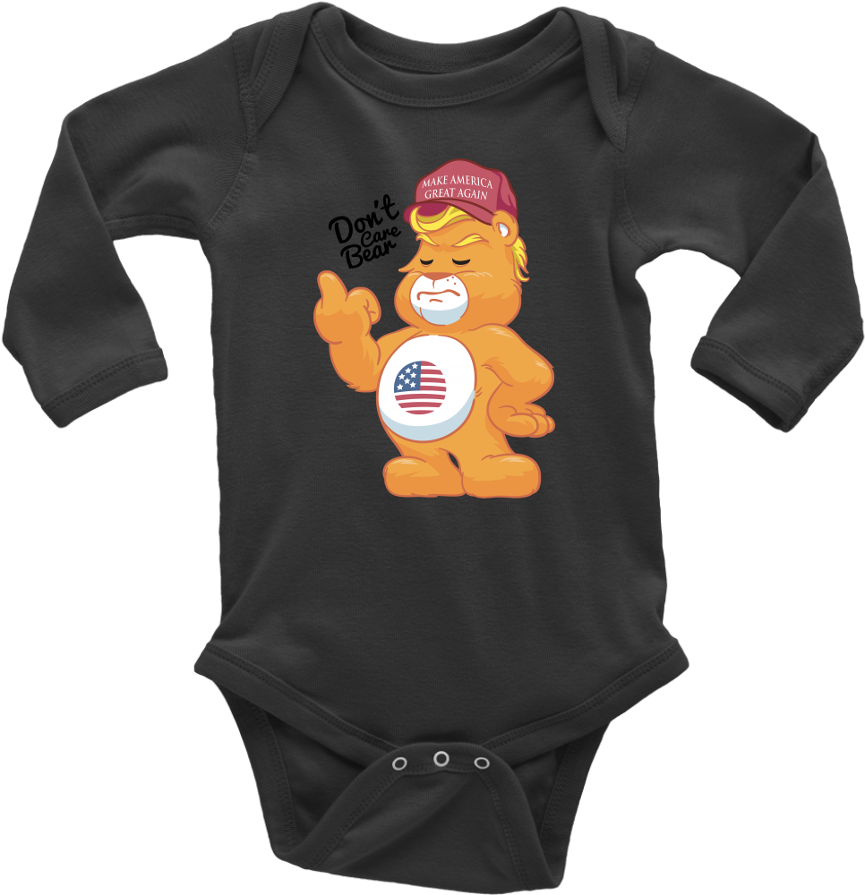 Don't Care Bear W/ Make America Great Again Hat Adult - Infant Bodysuit Clipart (1024x1024), Png Download