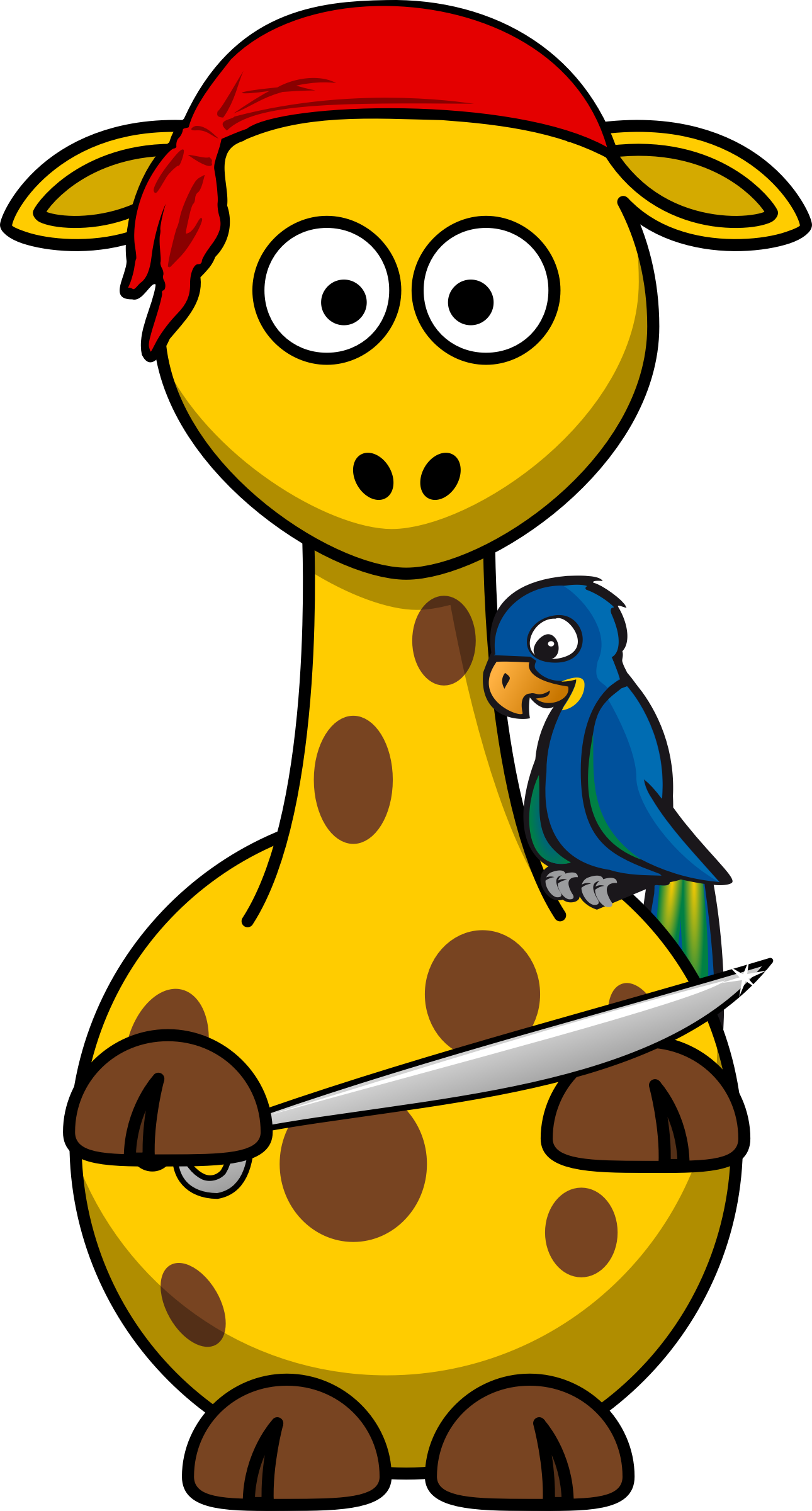 This Free Icons Png Design Of Giraffe Pirate Clipart (1290x2400), Png Download