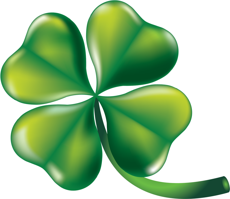 Four Leaf Clover Art Clipart (895x775), Png Download