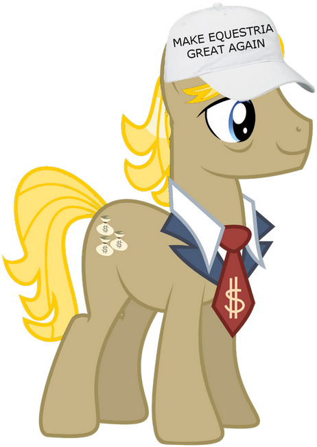 Cap, Donald Trump, Edit, Filthy Rich, Hat, Make America - My Little Pony Filthy Rich Clipart (500x671), Png Download
