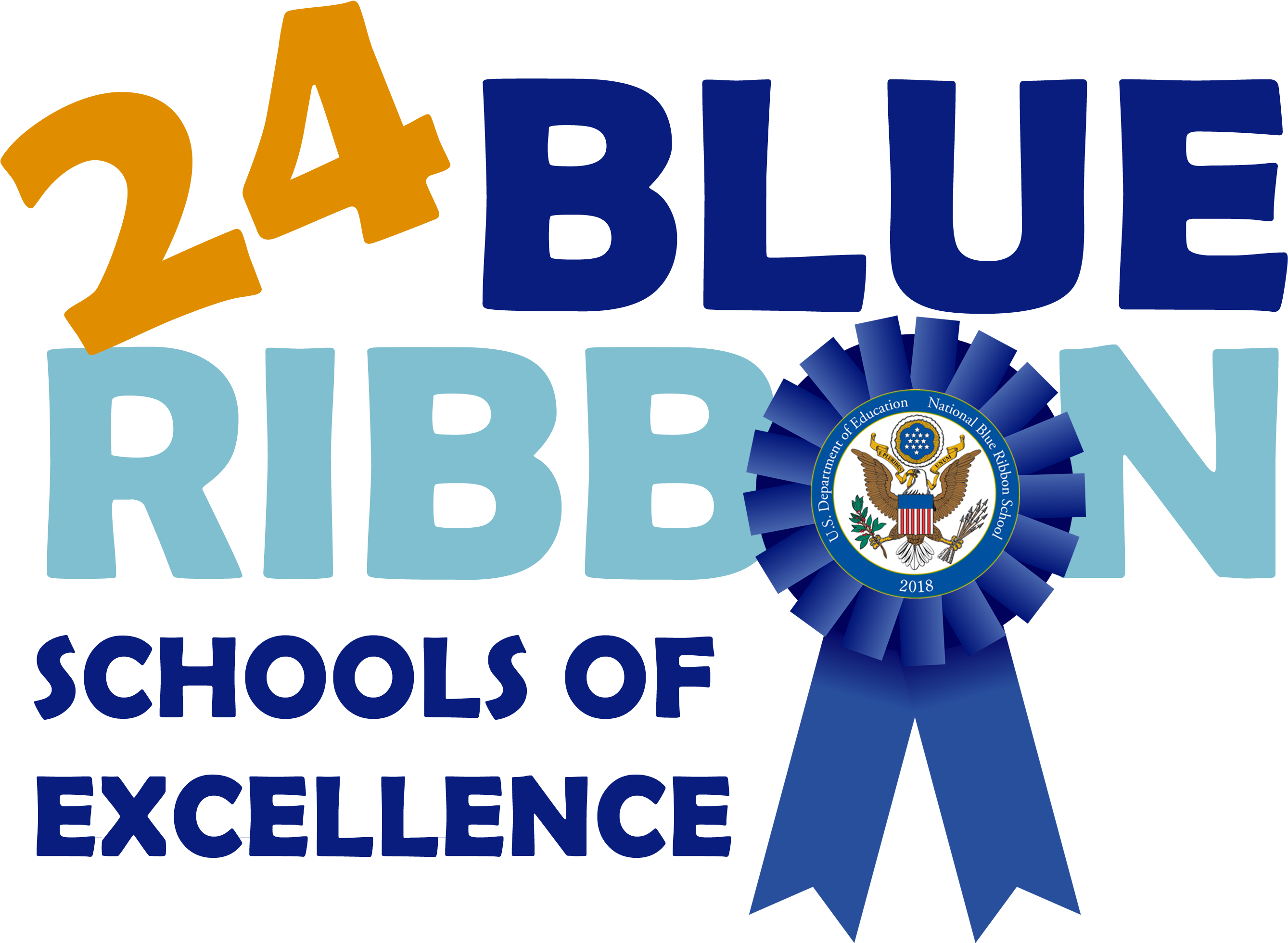 Blue Ribbon Schools - Blue Ribbon School Clipart (2892x2066), Png Download