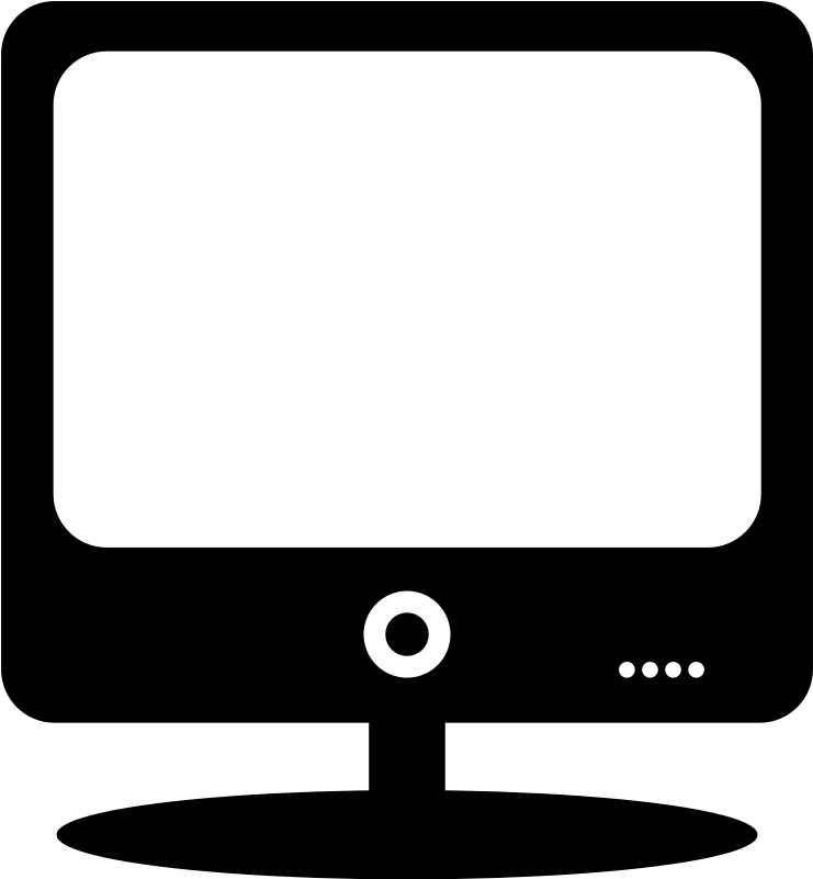 Clipart - Computer Monitor - Computer Clip Art Black - Png Download (800x800), Png Download