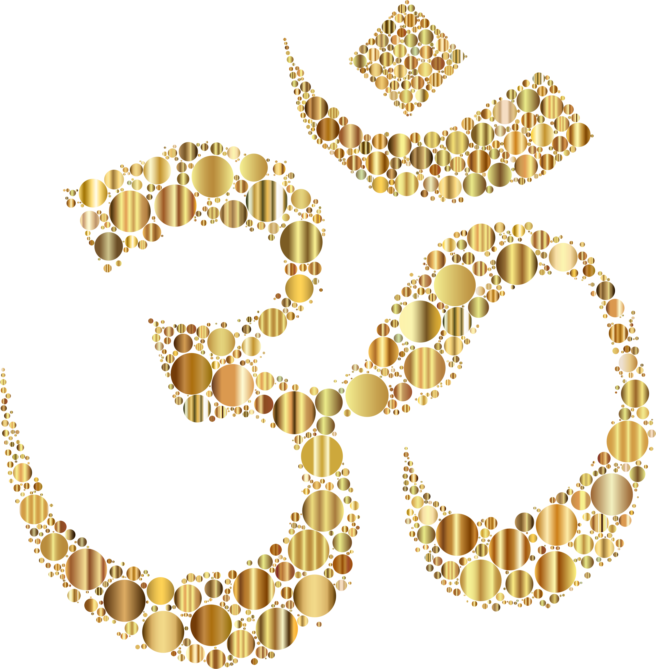 This Free Icons Png Design Of Golden Om Symbol Circles Clipart (2256x2302), Png Download