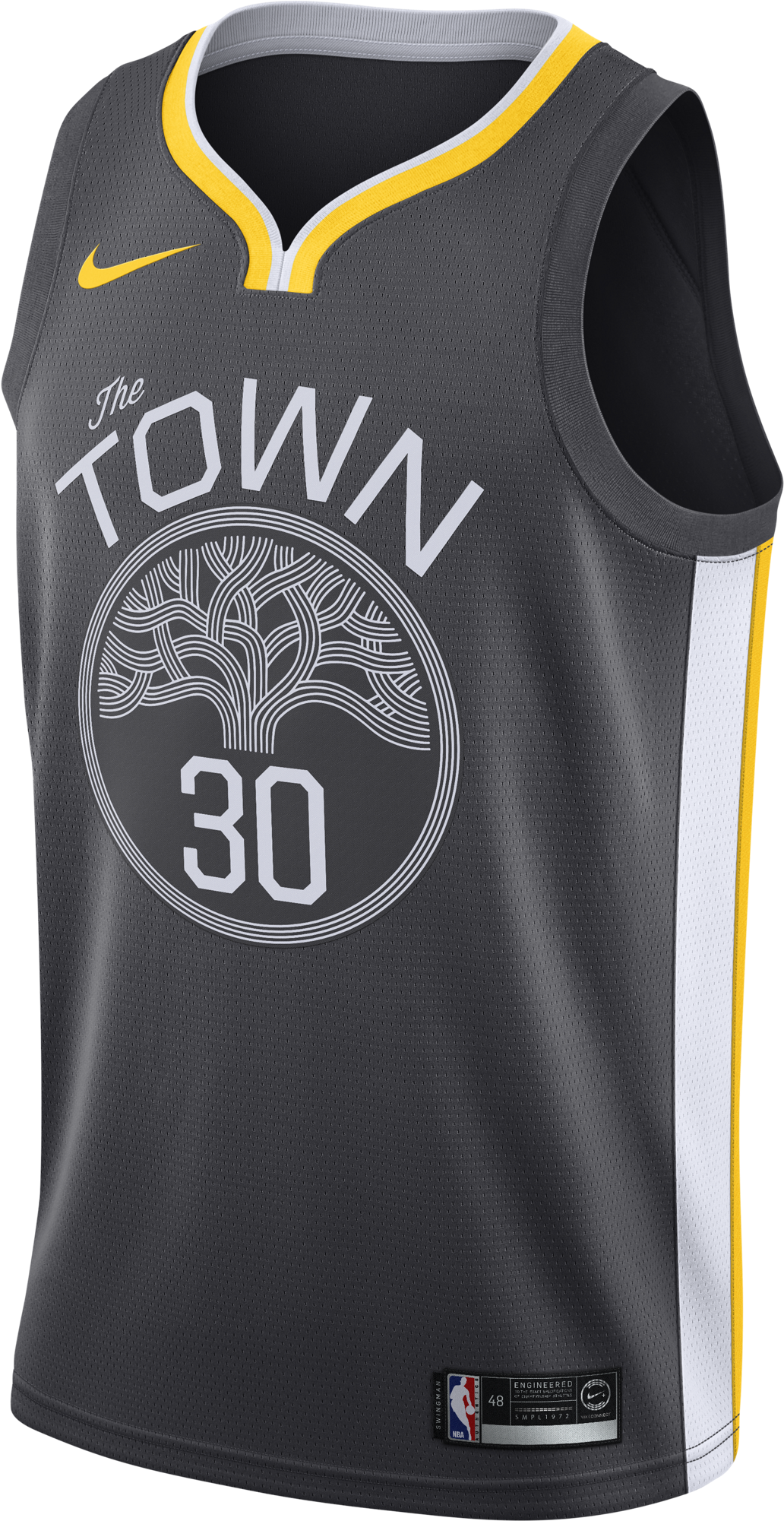 Nike Nba Golden State Warriors Kevin Durant Swingman Clipart (1032x2001), Png Download