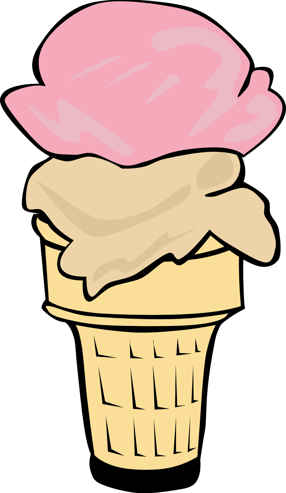 Ice Cream Cone Free Download Clipart - Ice Cream Cone Clip Art - Png Download (999x1722), Png Download