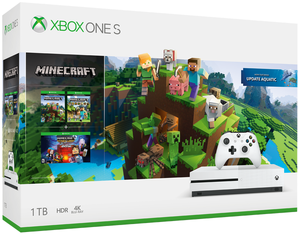 Indeed, Microsoft Has Just Added Two New Bundles To - Xbox One S 1tb Minecraft Bundle Clipart (657x528), Png Download
