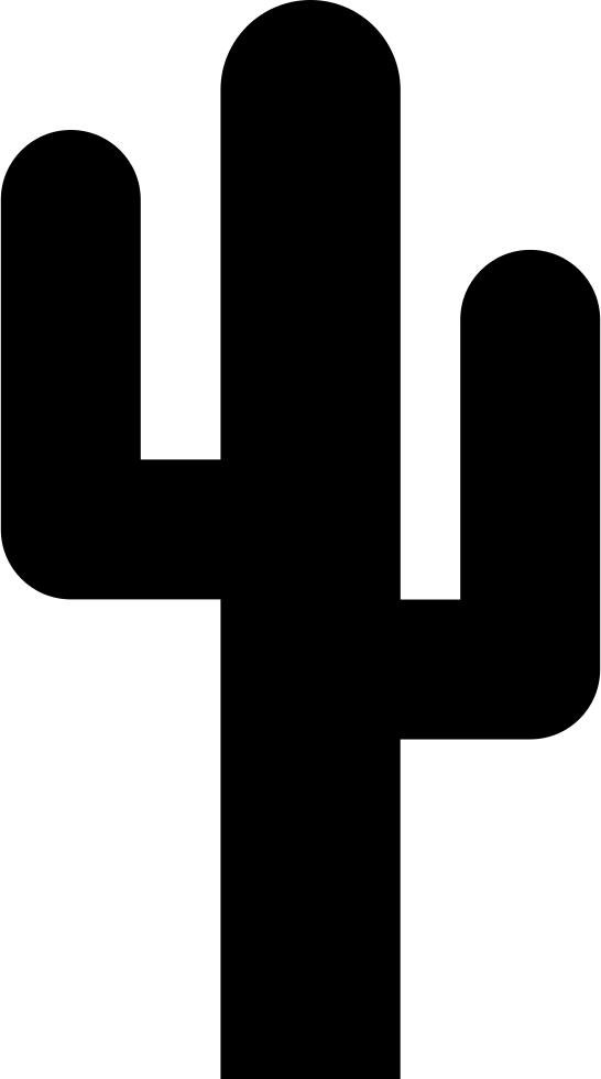 Png File Svg - Black Cactus Clipart Png Transparent Png (546x980), Png Download