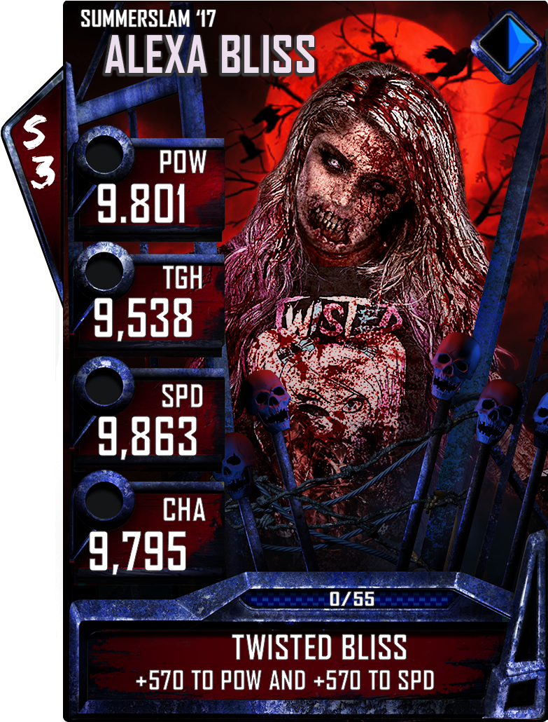 Alexabliss Ss17 - Wwe Supercard Halloween Cards Clipart (1131x1200), Png Download