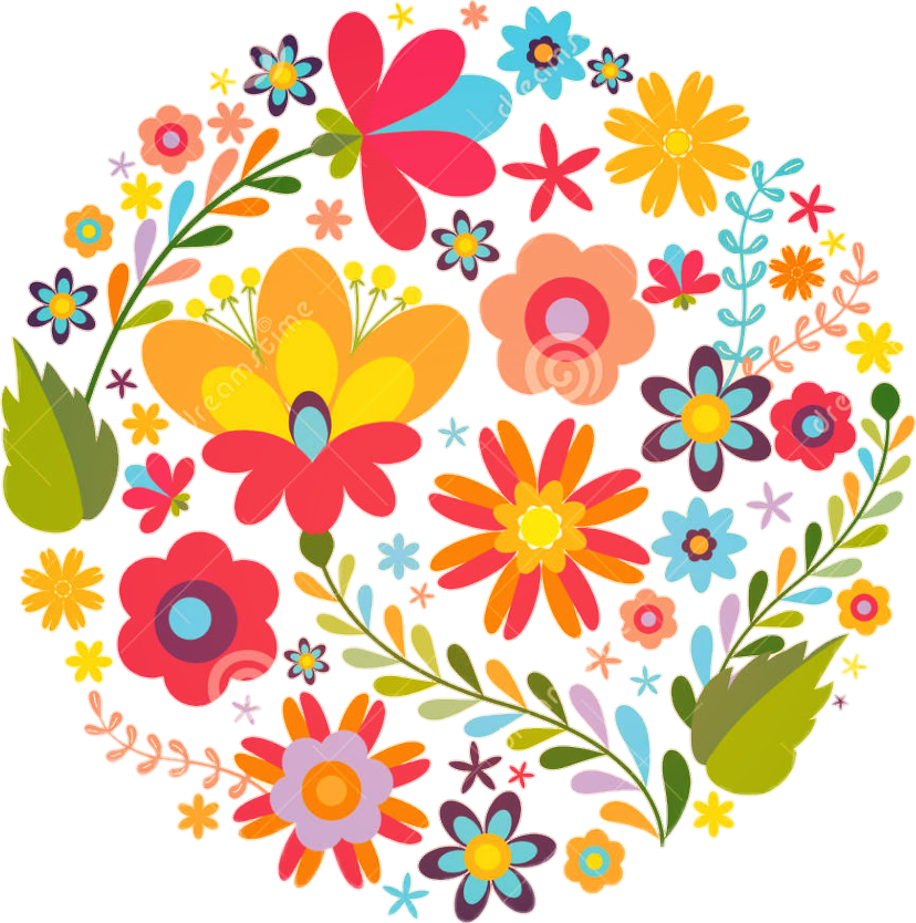 Jpg Stock Mexico Beautiful Colorful Flower - Mexican Floral Pattern Png Clipart (828x834), Png Download