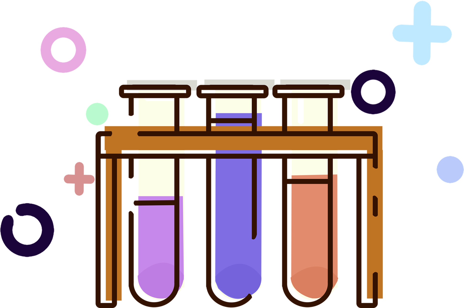 Mbe School Supplies Chemistry Test Tubes Png And Psd - Cartoon Test Tubes Png Clipart (2000x2000), Png Download