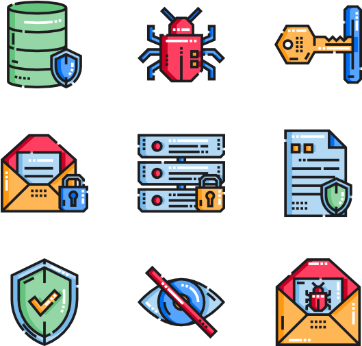 Data Protection - Web Design Icons Clipart (600x564), Png Download