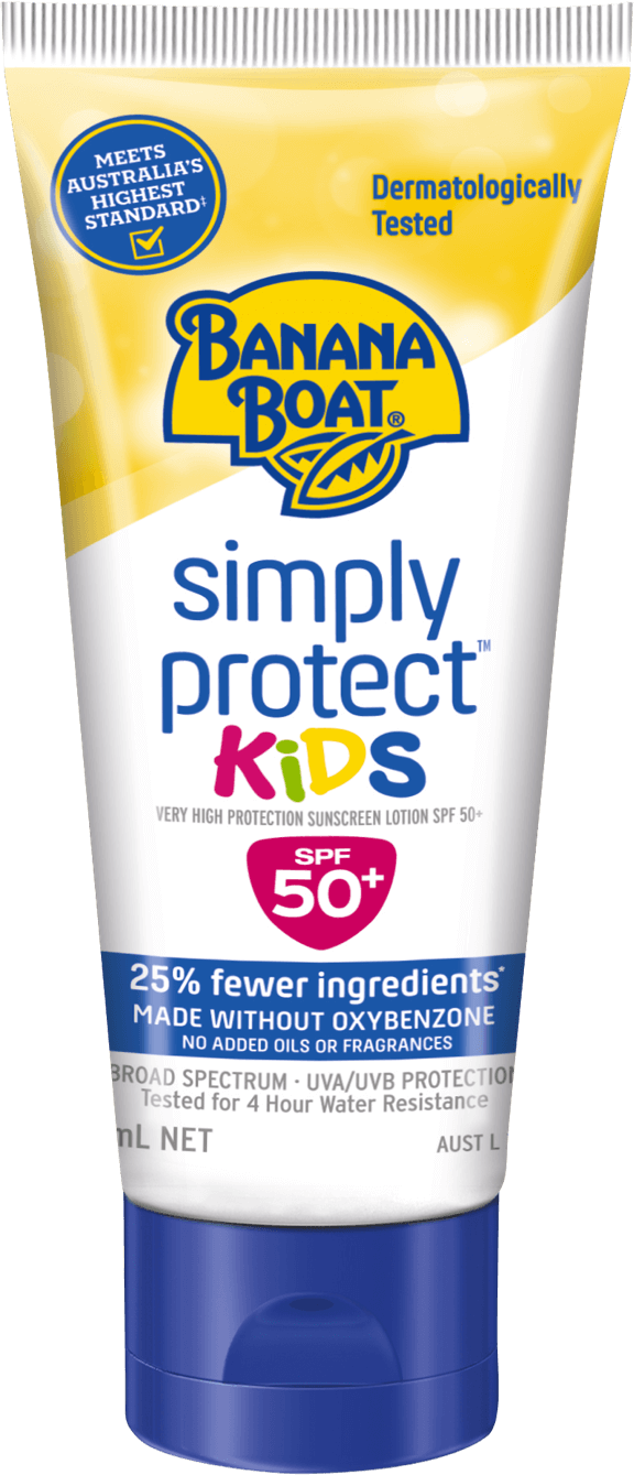 Banana Boat Simplyprotect Kids Lotion - Banana Boat Kids Simply Protect Spf 50 Clipart (576x1339), Png Download