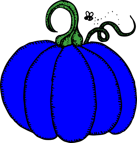 Blue Pumpkin Clip Art - Pumpkin Clip Art - Png Download (570x594), Png Download