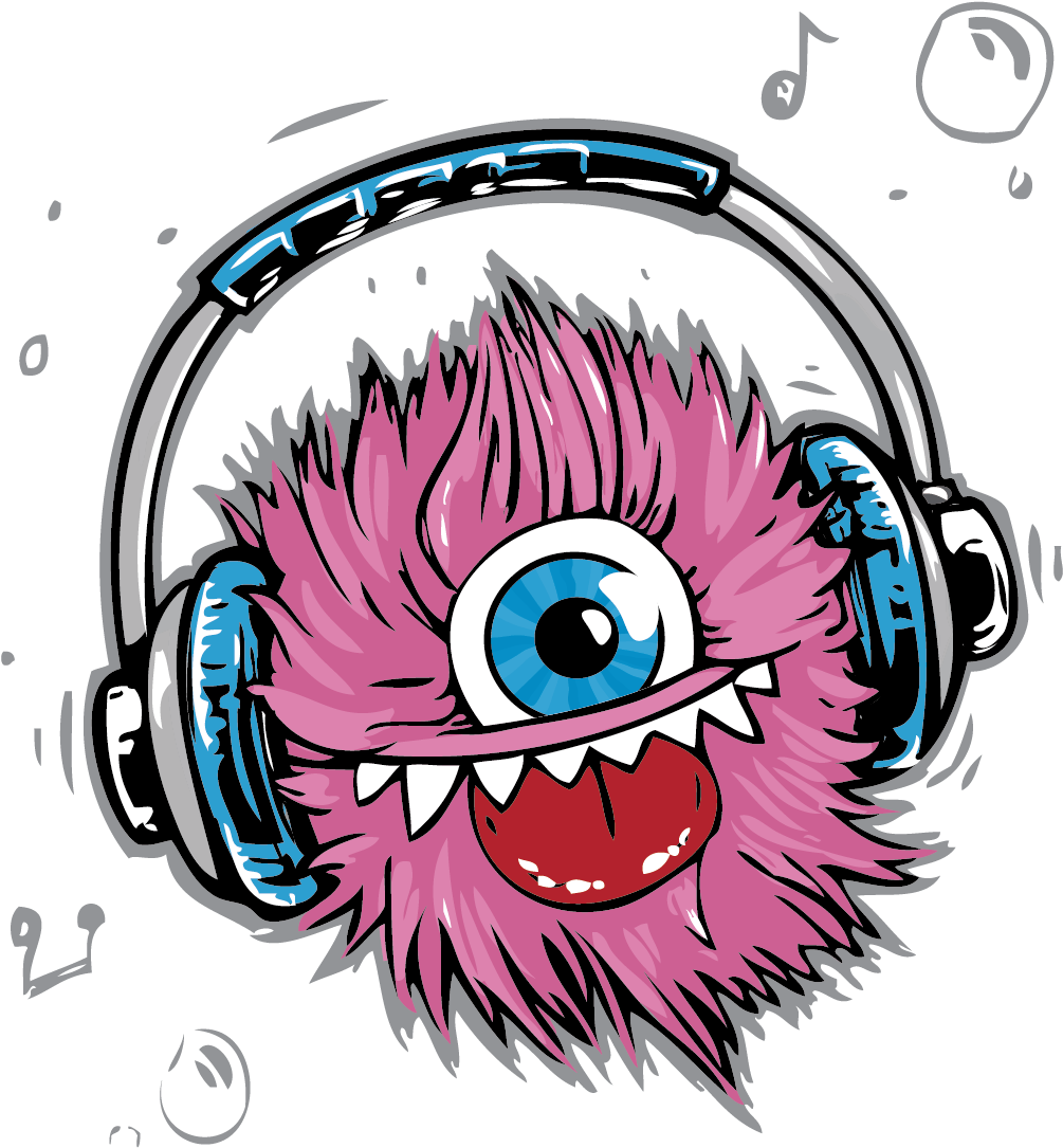 T Shirt Headphones Monster Cable Clip Art - Music Monster Png Transparent Png (1005x1085), Png Download