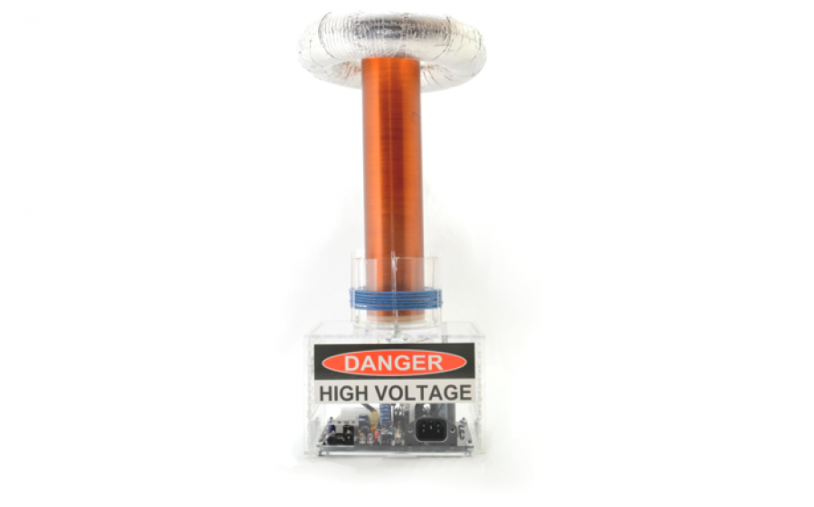 Diy Singing Tesla Coil - Danger! High Voltage Clipart (900x700), Png Download