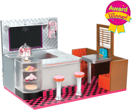 Bite To Eat Retro Diner For 18 Inch Dolls Award Winner - Our Generation Diner Accessories Clipart (600x600), Png Download