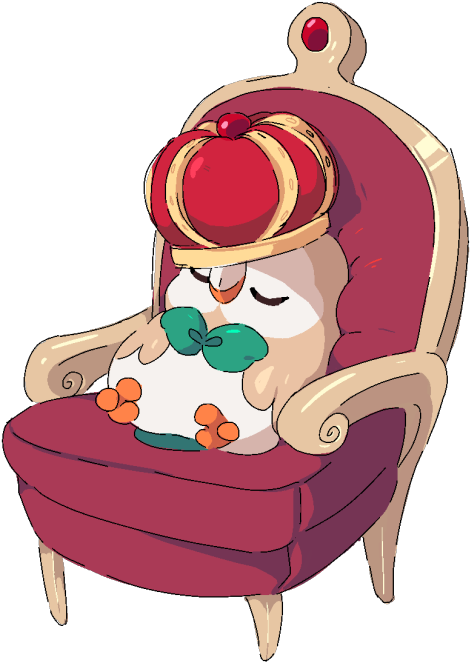 King Rowlet Clipart (540x687), Png Download