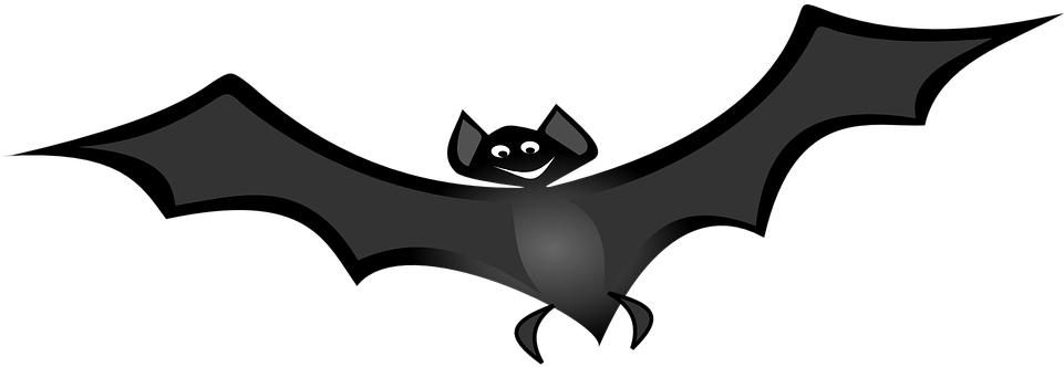 Bat Halloween Flying Wings - Bat Flying Gif Png Clipart (960x480), Png Download