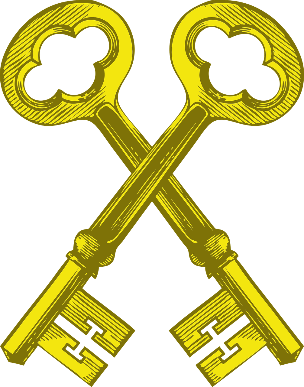 Keys Vintage Key Lock - Skeleton Key Clip Art - Png Download (1006x1280), Png Download
