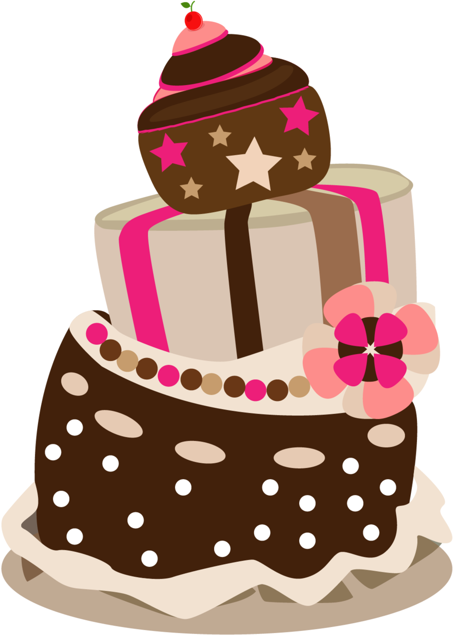 Freevector Vector Birthday Cake - Birthday Cake Clipart (916x1284), Png Download