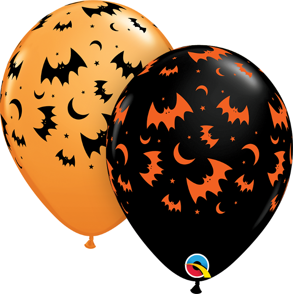 Flying Bats & Moons Balloons - Graduation Balloon Png Clipart (599x600), Png Download