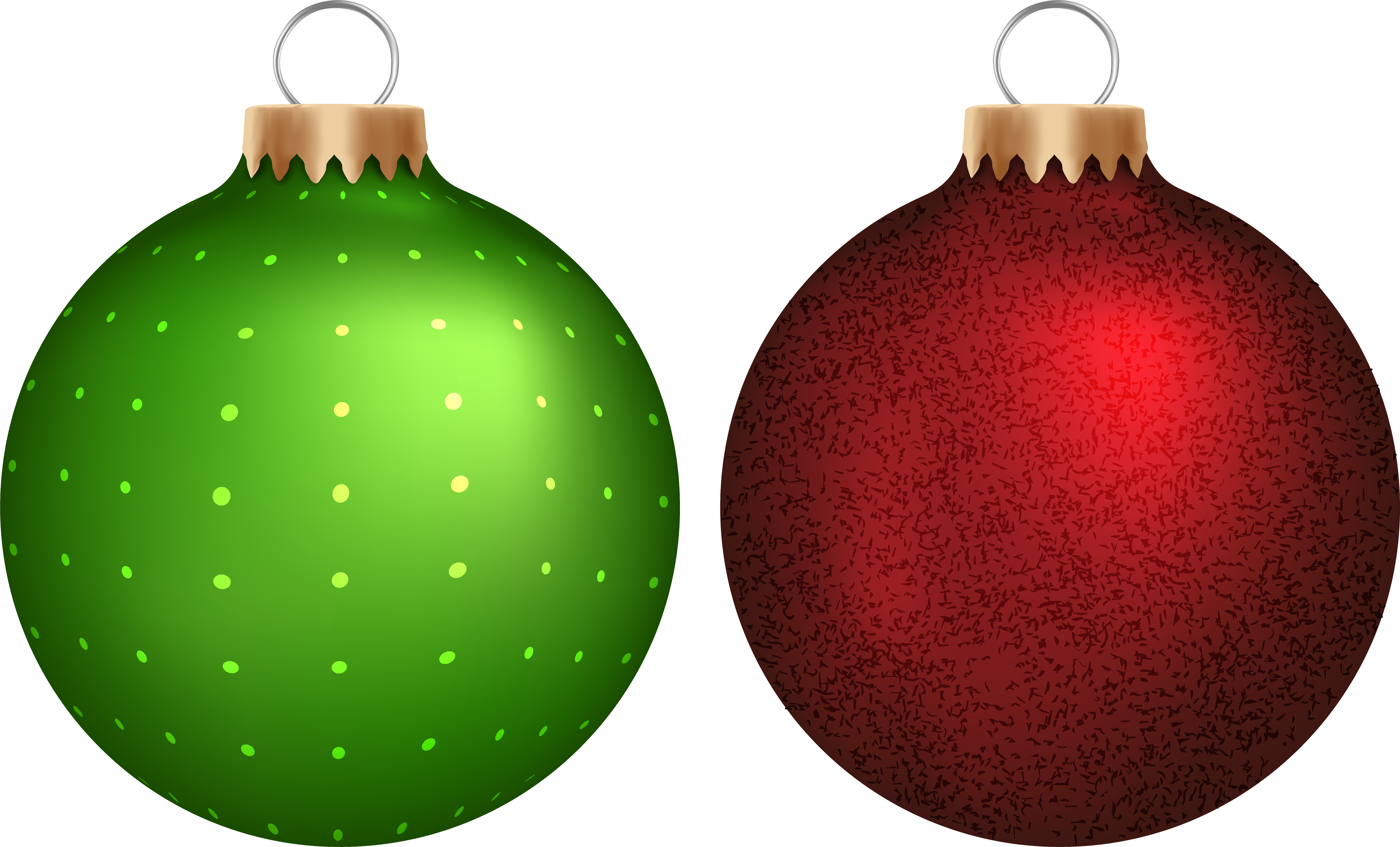 Green Christmas Ornaments Vector Transparent Download - Christmas Ball Clipart Png (8522x5156), Png Download