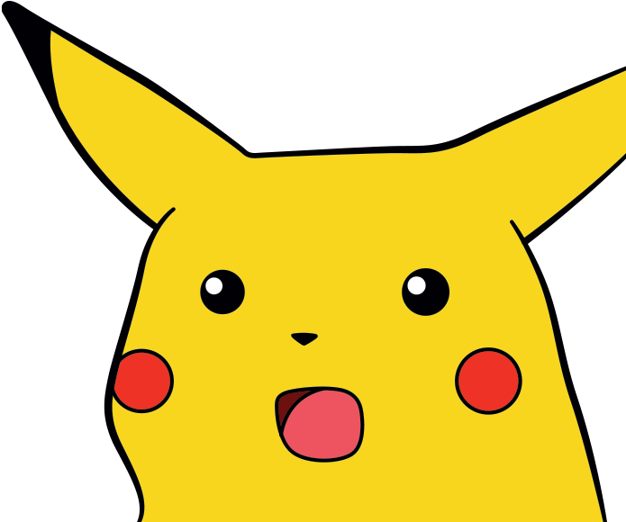 Download Transparent Background Album On - Surprised Pikachu No