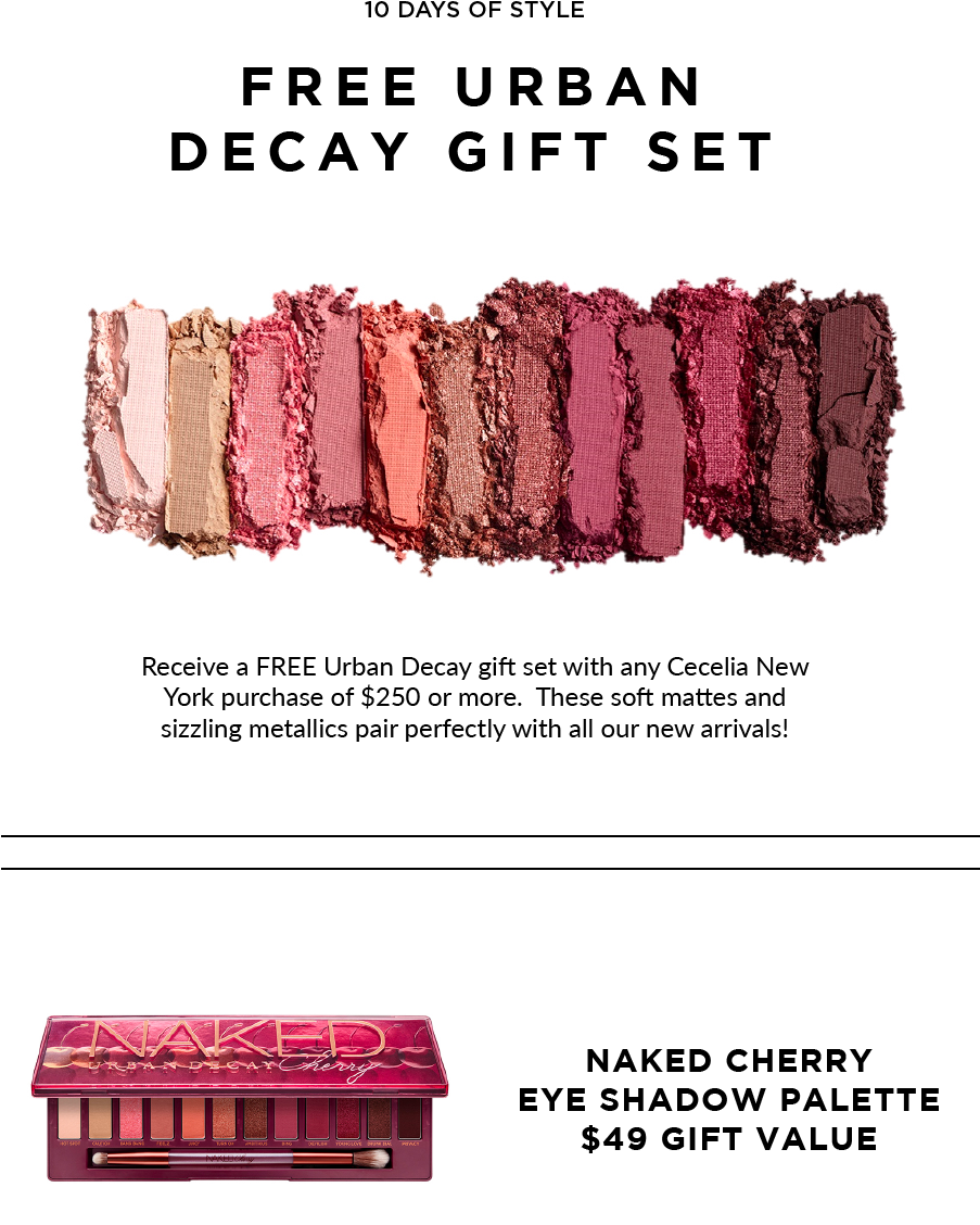 Shop New Arrivals - Naked Cherry Urban Swatches Clipart (902x1174), Png Download