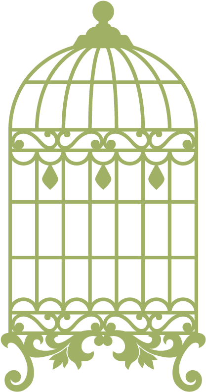 Vinilo Decorativo Jaula - Jaula De Pajaro Png Clipart (417x791), Png Download
