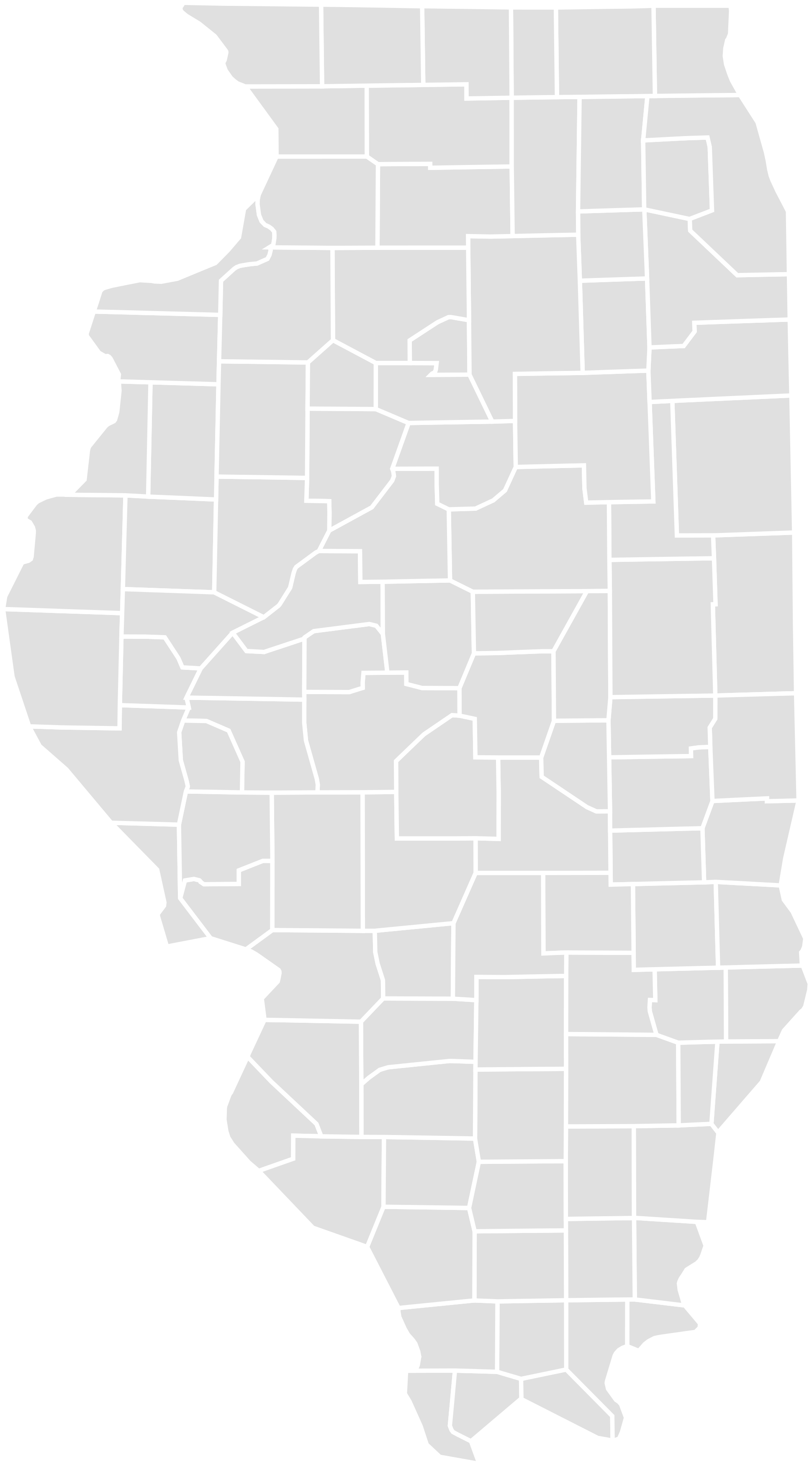 Svg Free Library Illinois Svg Map - Illinois Clipart (2000x3604), Png Download