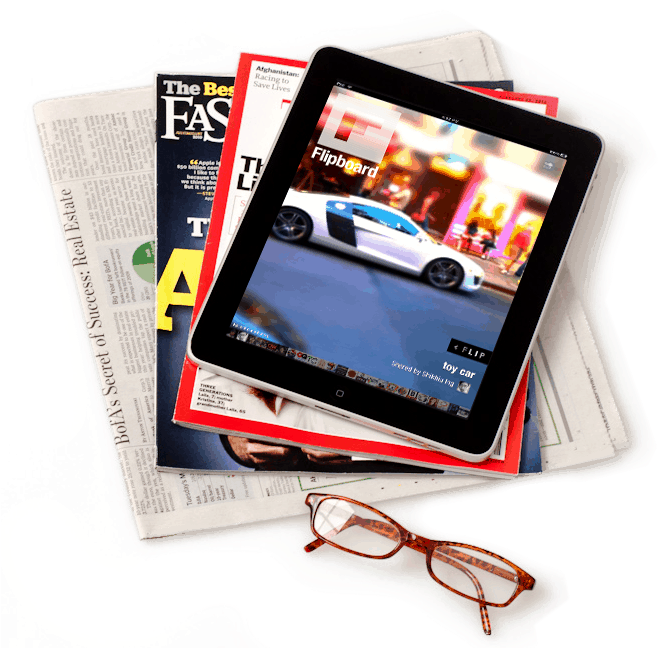 Open Magazine On Table - Magazine On Table Png Clipart (661x648), Png Download