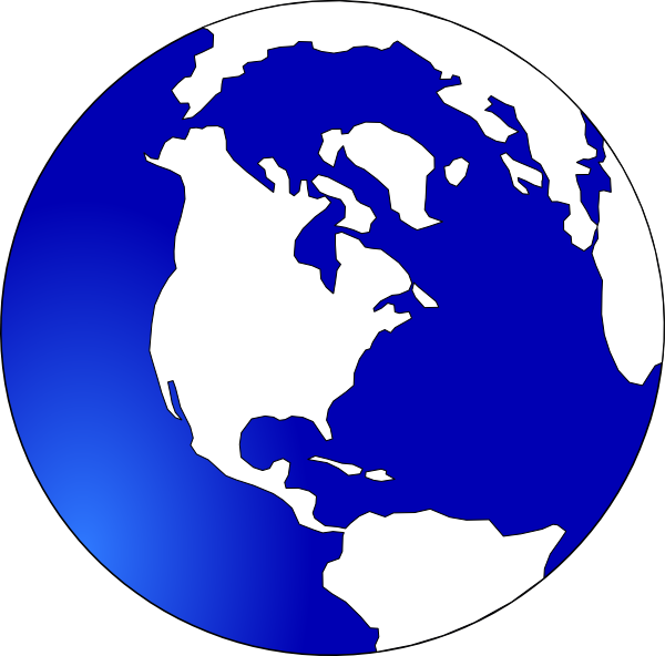 Globe White And Blue Clip Art - Blue And White Earth - Png Download (600x592), Png Download