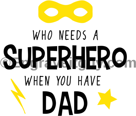 Super Hero Dad - Graphic Design Clipart (1058x520), Png Download