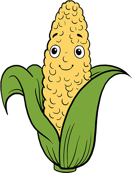 Corn On The Cob Png - Corn Draw Clipart (680x678), Png Download